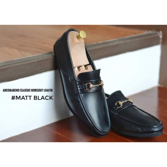 702-3 Arcobareno​ Classic​ Loafer Matt​ Black​ x Horsebit​