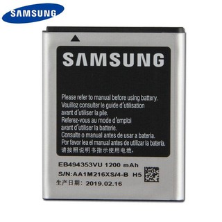 แบตเตอรี่ Samsung Original EB494353VU EB494353VA Samsung S5330 S5232 C6712 S5750 GT-S5570 I559 S5570 เปลี่ยนแบตเตอรี่ 12