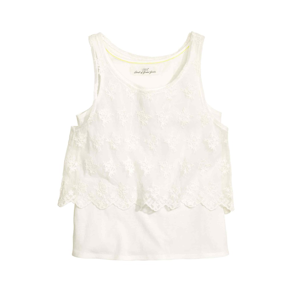 เสื้อกล้ามลูกไม้ HM สําหรับเด็กผู้หญิง 8-14T A275