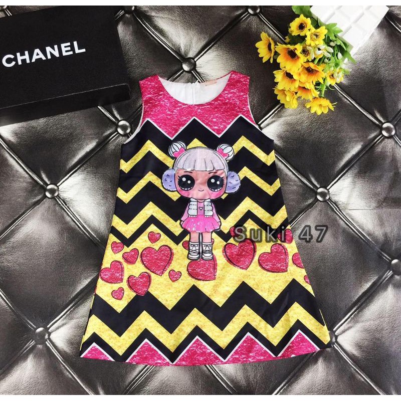 ชุดเดรส D!○R LOL เด็กนําเข้าระดับพรีเมียม (1-8T)