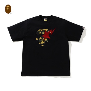 HH BAPE เสื้อยืดแขนสั้นลายพรางหัวลิงของผู้ชาย,พิมพ์ลาย STA Star สำหรับฤดูใบไม้ผลิและฤดูร้อน เสื้อยืดผ้าฝ้าย