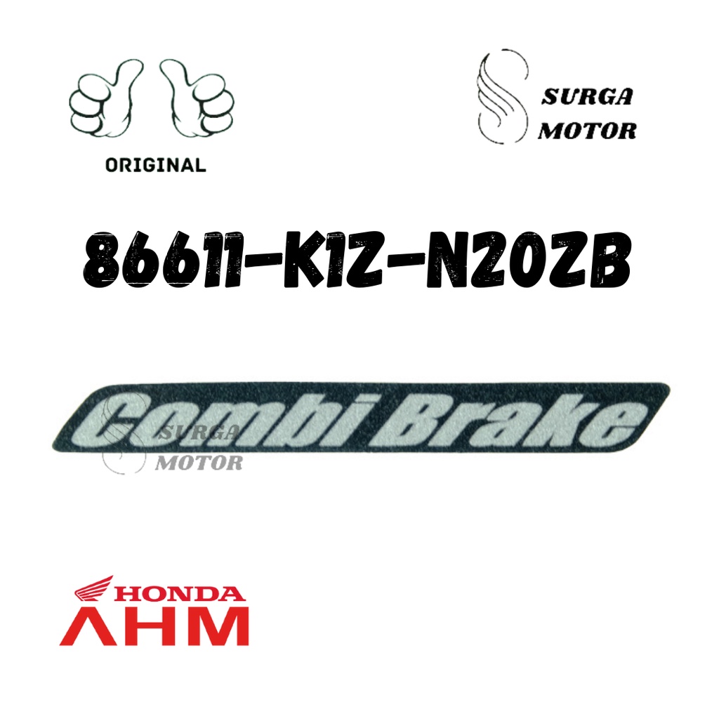 สติ๊กเกอร์ Mark สติ๊กเกอร์ Combi เบรคประเภท 1 รถจักรยานยนต์ PCX 160 PCX160 K1Z ของแท้ Honda AHM 6861