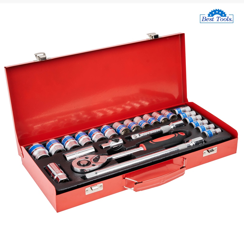 Molita ชุดเครื่องมือ ประแจ ชุดบล็อก 24 ชิ้น ขนาด 1/2 (4หุน) ชุดเครื่องมือช่าง ชุดซ่อมรถยนต์ Sliding T bar รุ่นใหม่