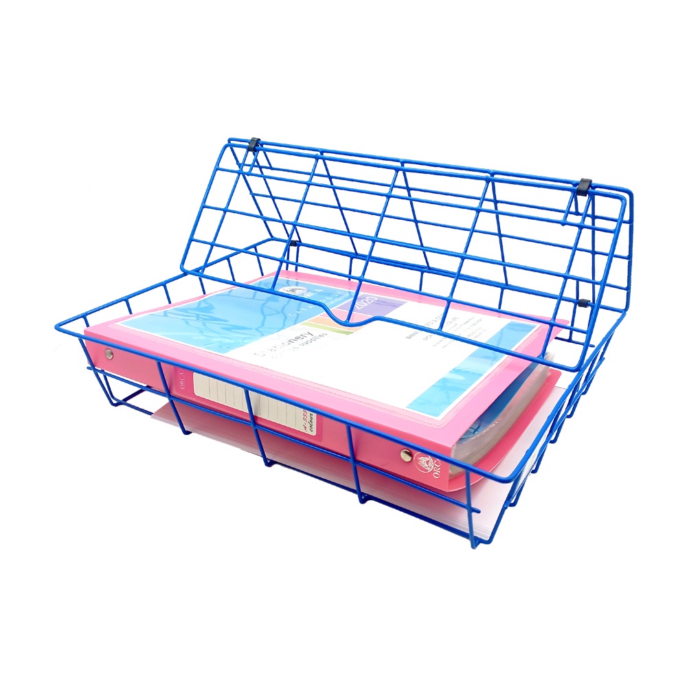 Orca ตะกร้าเคลือบ(No.78) มีฝา ถาดใส่เอกสารลวดเคลือบพลาสติก ผลิตจากเส้นลวดขนาดใหญ