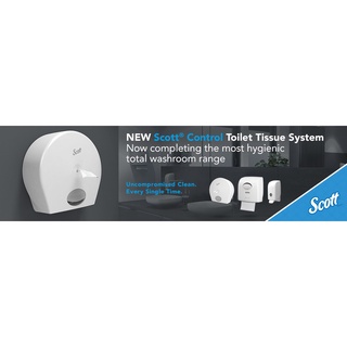 New Arrival SCOTT Control Center Pull Bathroom Tissue &amp; Dispenser กระดาษชำระม้วนใหญ่ ดึงตรงกลาง แบบใหม่ล่าสุด