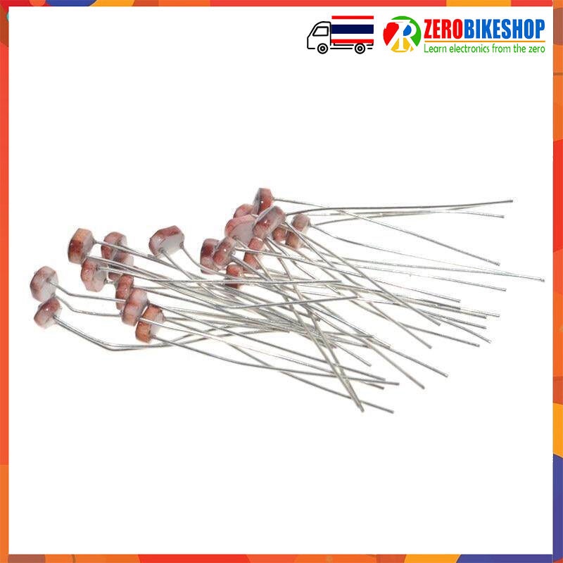 **พร้อมส่ง จากไทย**  LDR ตัวต้านททานปรับค่าตามแสง Photoconductive resistance 10 ชิ้น/ชุด by ZEROBIKE