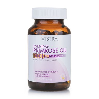 **หมดอายุ04/22 Vistra Evening Primrose Oil plus Vitamine E 1000mg 75เม็ด