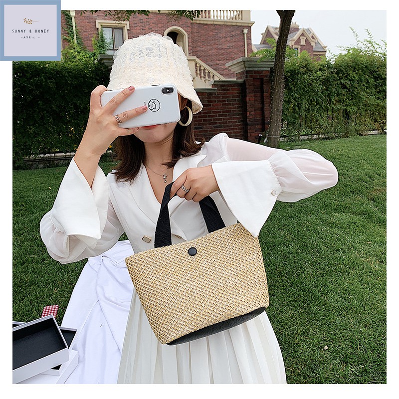 พร้อมส่งมาก กระเป๋าสาน ทรงถือ – โปรปัง