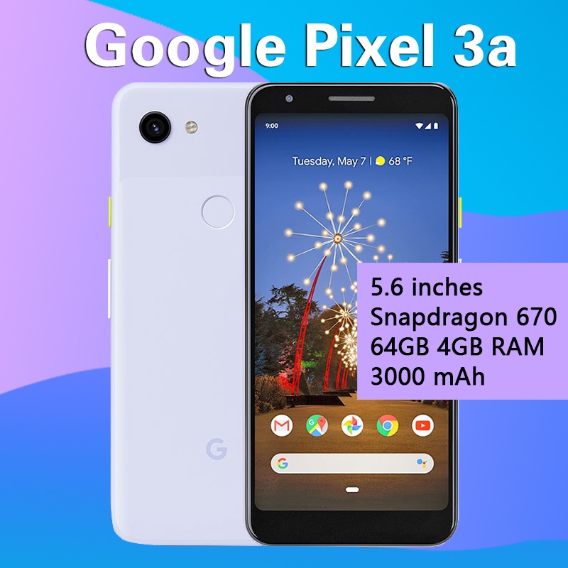 Google Pixel 3a สมาร์ทโฟน Android 5.6 นิ้ว Snapdragon 670 4+64GB มือสอง
