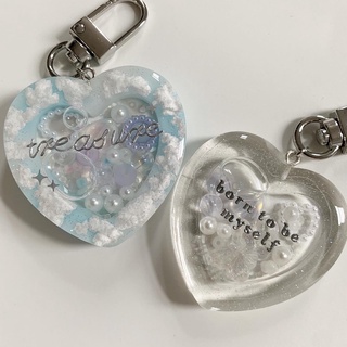 พวงกุญแจเรซิ่นน่ารักๆ กริปต็อกเรซิ่น heart shaker keychain/griptok💖