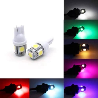 หลอดไฟหรี่ ขั้วT10 5ชิพ W5W LED 5SMD 12V (1หลอด) มี7 สีให้เลือก