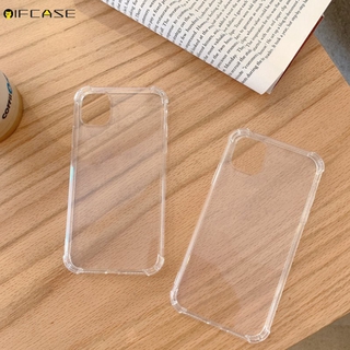 Samsung Galaxy A21 A21s A11 A01 A71 A70 A51 A50 A50s A40 A30 A30s Phone Case Transparent Clear Four Corners Anti-fall Shockproof Drop Proof Soft TPU Simple Casing Case Cover