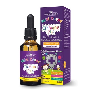 ✈️PRE-ORDER✈️ วิตามินเสริมภูมิคุ้มกันสำหรับทารกและเด็กเล็ก Natures Aid Mini Drops Immune Plus Zinc &amp; Vitamin C