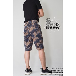 ⚡GW⚡9601 กางเกงขาสั้น ผู้ชาย ผ้าคอตต้อน พิมพ์ลาย ลายใบไม้ ยา…