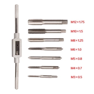 ชุดต๊าปเกลียว ดอกต๊าป ดอกต๊าบเกลียว ตัวผู้ 8 ตัวชุด M3-M12 สำหรับงานไม้ พลาสติก และโลหะแผ่น