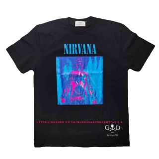 เสื้อยืดผ้าฝ้ายพรีเมี่ยมเสื้อยืด nirvana sliver x mastermind x fear of god