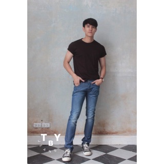 TBY JEANS  กางเกงยีนส์ผู้ชาย ทรง super slim ผ้ายืด TY1205