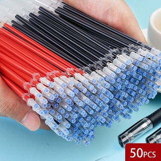 (50 ชิ้น) ไส้ปากกาเจล 0.5 มม. ปากกาลูกลื่น หัวกระสุน แบบเต็ม หัว สีดํา สีแดง และสีน้ําเงิน, ไส้ปากกาเจล, ไส้ปากกาเจล 0.5, ไส้ปากกาลบได้