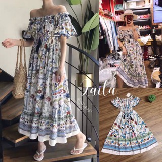 Laila: maxidress ทรงเปิดไหล่ สไตล์สาวยิปซี