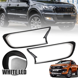 ครอบไฟหน้า คิ้วไฟหน้า ford ranger เรนเจอร์ รุ่น MY2015 MC พร้อมไฟ LED DRL