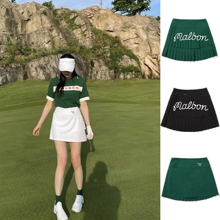 Korea Malbon golf Uniform Womens Clothing Ladies Summer Outdoor Pleated Skirt Sports Fashion Short Culottes XSFX