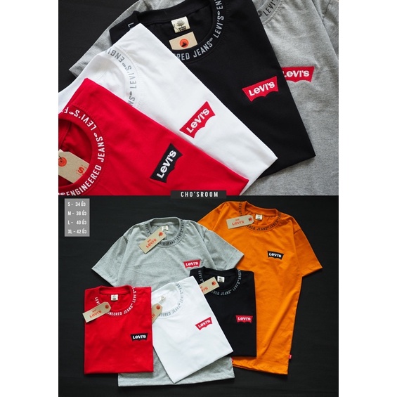 พร้อมส่ง เสื้อยืดลีวาย Livi’s งานปักอก ผ้าคอตตอล100%