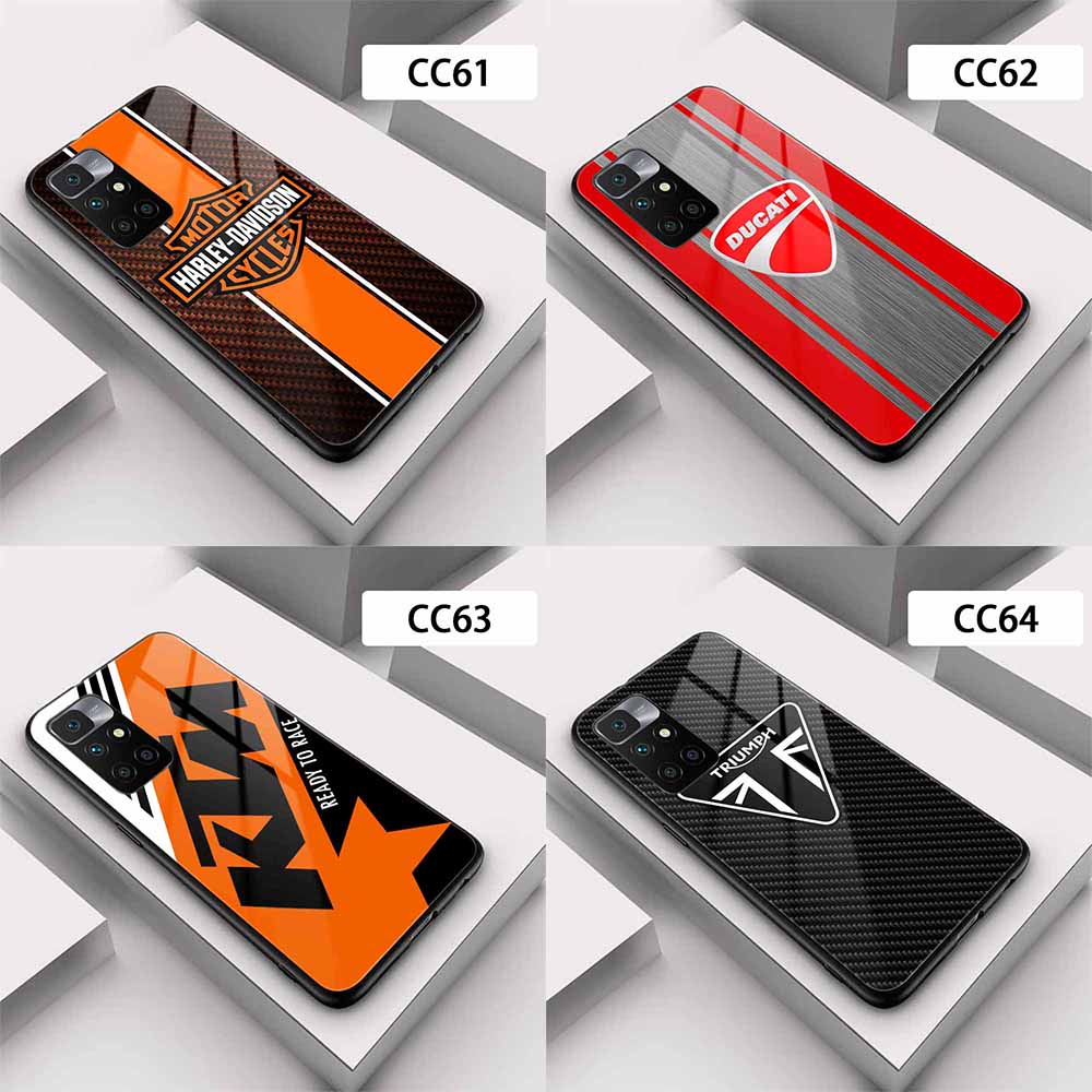 PC Plexiglass Back Case Super Bike Collection Xmi Mi 11/Mi 9/Mi 9T/Pro/Mi Note 10/CC9 Pro
