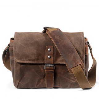 กระเป๋าสะพายข้าง กระเป๋ากล้อง วินเทจ vintage waxed canvas