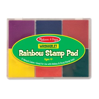[หมึกล้างออก] รุ่น 1637 แท่นหมึกสแตมป์ non-toxic 6 สี Melissa & Doug Rainbow Stamp Pad รีวิวดีใน Amazon USA อย่างดี ล้างออกง่าย เสริมสมาธิ ของเล่น มาลิซ่า 3 ขวบ