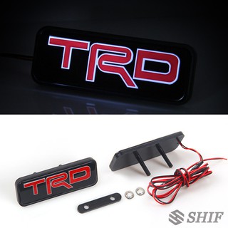 สติกเกอร์สัญลักษณ์ TRD ไฟ LED กระจังหน้ารถ สำหรับ Toyota 1 ชิ้น