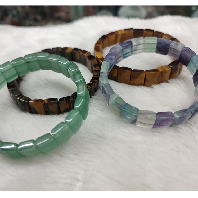 Rainbow labradorite หิน mookaite moliite ควอตซ์ tiger eye แป้ง citrine สร้อยข้อมือลูกปัดอัญมณีธรรมชาติกําไลข้อมือ
