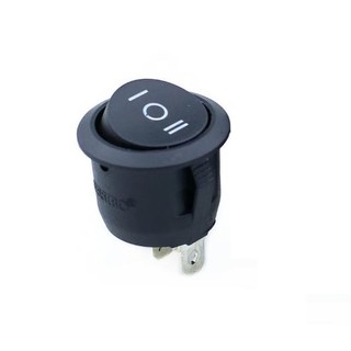 Push Switch สวิตซ์ 3ขา 3ทาง KCD1 6A 250V (กลม)