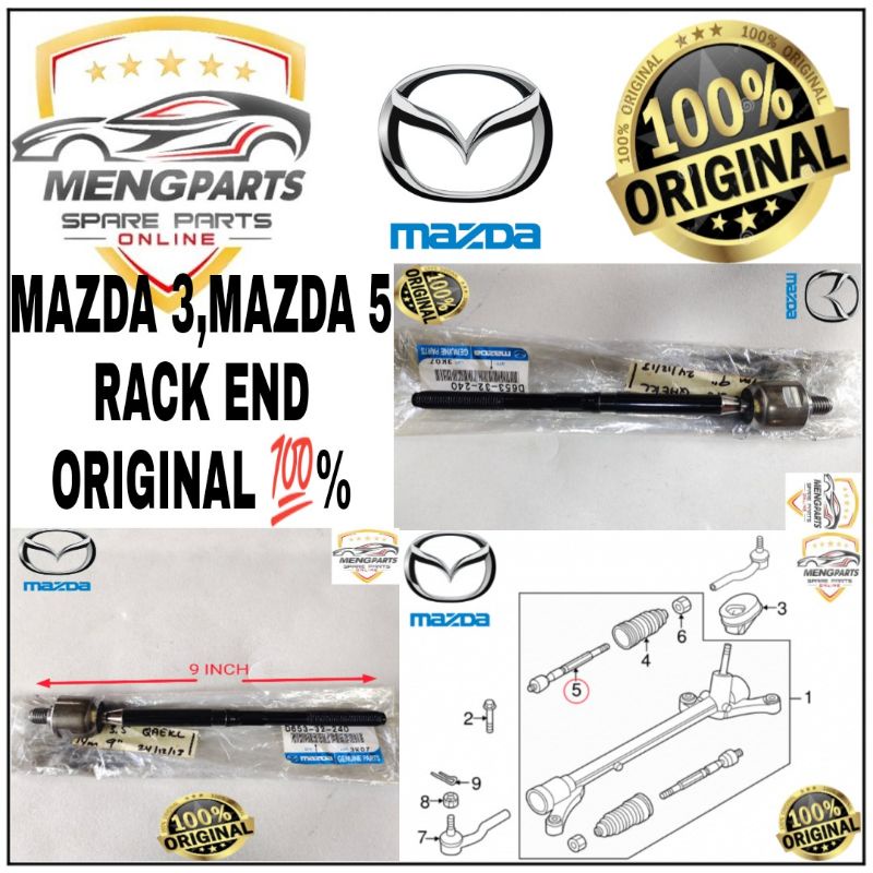 💯% MAZDA2, 3,5 ,FIESTA RACK END D653-32-240