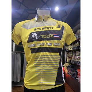 เสื้อจักรยานแขนสั้น BCS SPORT LK เหลือง 5286