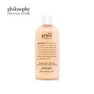 Philosophy Pure Grace Nude Rose Shampoo, Bath &amp; Shower Gel 480ml แชมพู &amp; เจลอาบน้ำ ขนาด 480 มิลลิลิตร