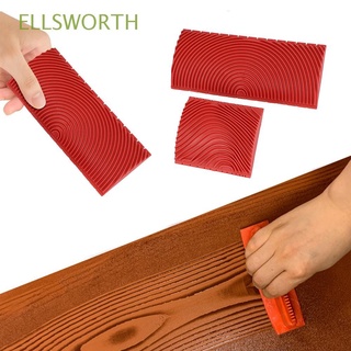 Ellsworth Diy แปรงลูกกลิ้งลายไม้สําหรับตกแต่งผนัง 2/4 ชิ้น