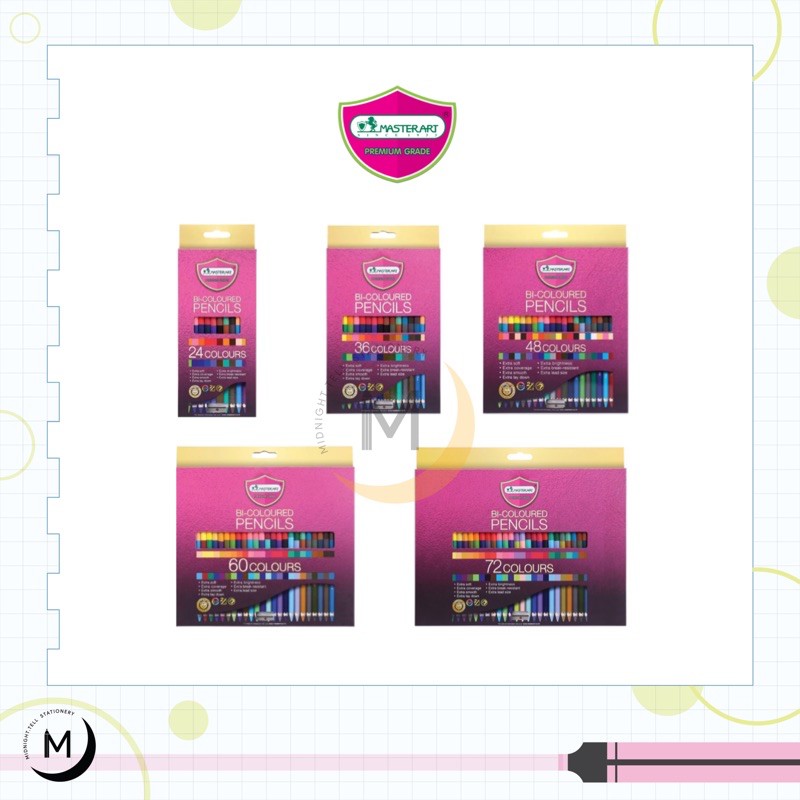 ถูกที่สุด! สีไม้มาสเตอร์อาร์ต รุ่นใหม่ เกรดพรีเมียม สีไม้Master art ดินสอสี ดินสอสีไม้ 12/24/36/48/60/72สี ของแท้ 100%