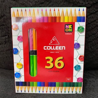 ดินสอสี สีไม้ คอลลีน Colleen color pencil 18 แท่ง 36 สี