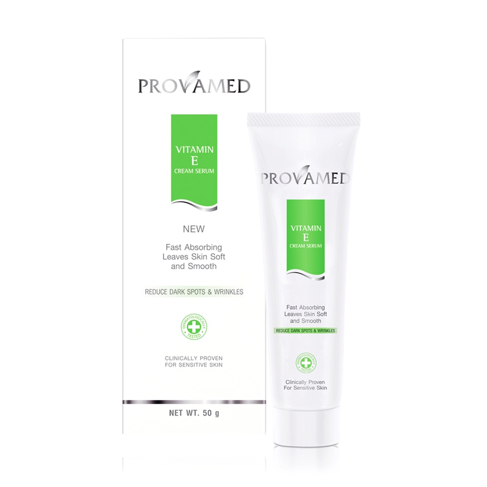 Provamed Vitamin E cream serum โปรวาเมด วิตามินอี ครีมบำรุงผิวสูตรเข้มข้น