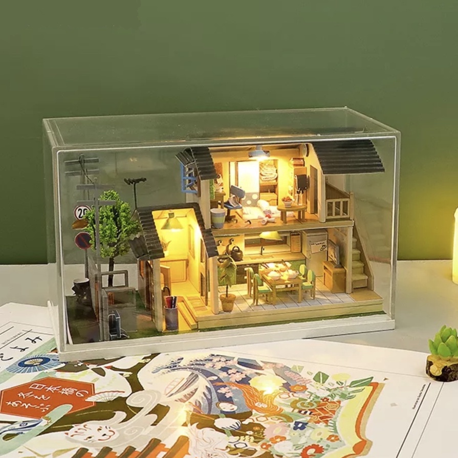 [พร้อมส่ง] บ้านตุ๊กตา DIY บ้านญี่ปุ่น รุ่นออกใหม่ Yamano's home มีที่ครอบกันฝุ่น