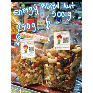 ถั่วรวมออแกนิก เพื่อสุขภาพ energy mixed nut แนะนำให้ทานถั่วทุกชนิดพร้อมกัน ติดลูกเกดนิดๆ หวานมันอร่อยจ้าา
