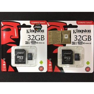 เมมแท้ศูนย์ Synnex หรือ ศูนย์ Ingram  Kingston  Micro SD Card 32GB Class 10 เคลมศูนย์Synnex  ได้แน่นอน