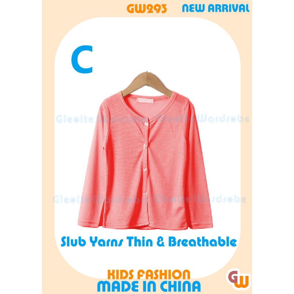 Gw 293c เสื้อคาร์ดิแกนสําหรับเด็กผู้หญิง