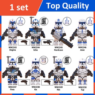 Wm6126 ฟิกเกอร์ Fives Echo Dogam Tup Jesse Rex Kix Hardcase Minifigures Clone Commanders ARC Troopers 8 ชิ้น/ชุด ของเล่นสําหรับเด็ก