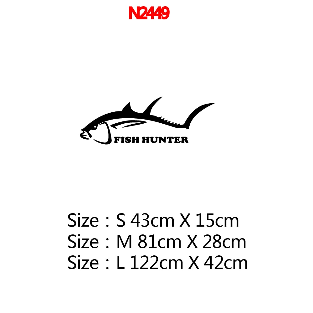 Fishing Hunter Decal Bucket Tackle Shop Fishhook สติกเกอร์ถังปลากล่องรถไวนิล Decals ราคา ถูกที่สุด ดีลบีเคเค แกลเลอรีภาพที่ 4