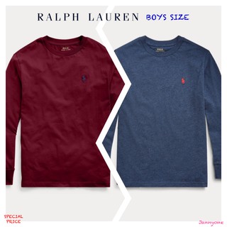 RALPH LAUREN COTTON JERSEY CREWNECK T-SHIRT ( BOYS SIZE 8-20 YEARS )