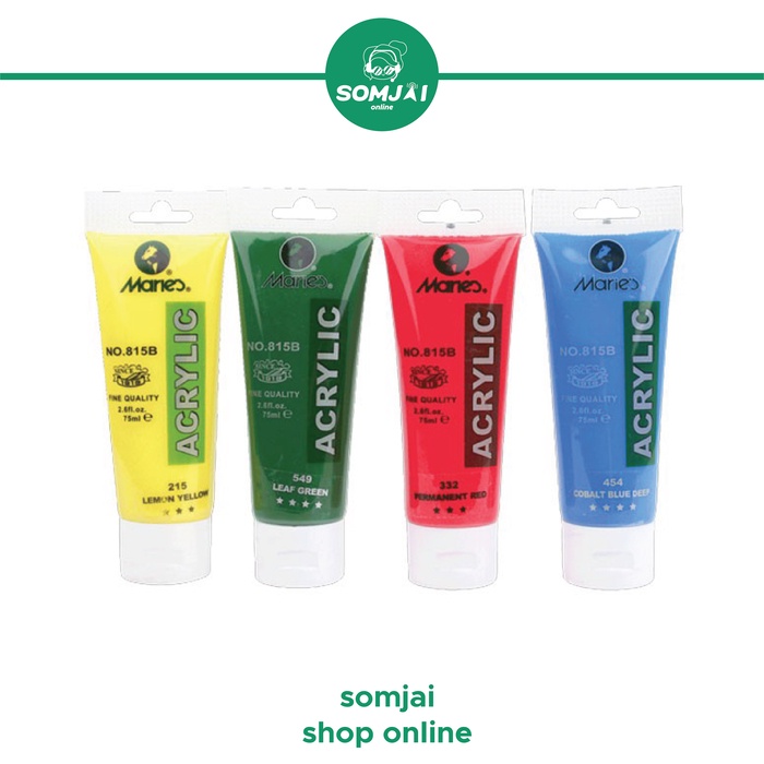 Marie's สีอะคริลิค สีอะคริลิคตรามารีส์ สีอะคริลิครุ่น 815B ขนาด 75 มล. - Somjai Selected Set 1