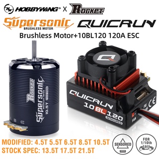 Hobbywing QUICRUN เซนเซอร์ 10BL120 120A 10BL60 60A 2-3S Lipo Brushless ESC สําหรับรถยนต์ 1/10 Touring Car Buggy F1 Drift