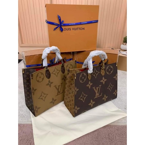 กระเป๋าถือ LV Louis on the go หนังขนาด41cm งานออริสวยจัดถ่ายจากสินค้าจริง ถือไปไม่อายใคร พร้องกล่องอ