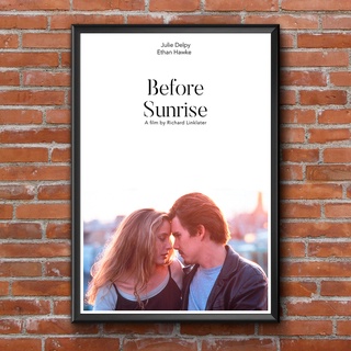 Before Trilogy : Before Sunrise - Before Sunset - Before Midnight Poster, Ethan Hawke &amp; Julie Delpy / ขนาด 33x48 cm